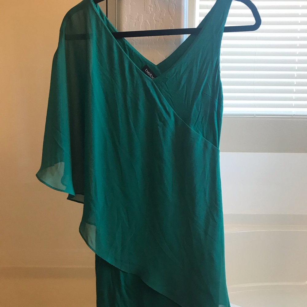 Bebe green cocktail dress